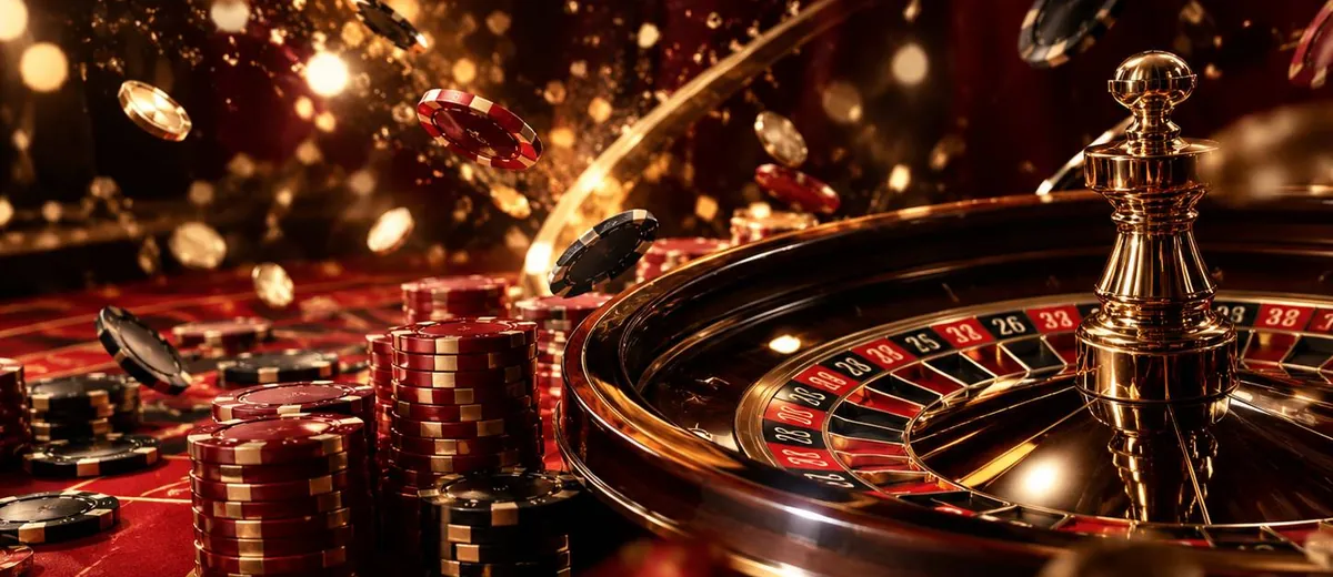Ilustrasi dlt_hero_roulette table and casino chips — panduan Slot 5000 Link Alternatif Deltabet88